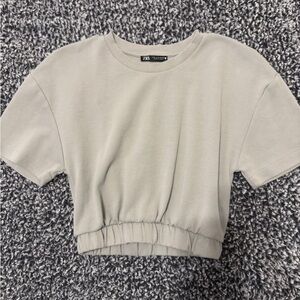 Zara grey crop top